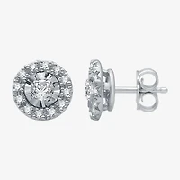Ever Star (G / Si2-Si3) Womens 1 CT. T.W. Lab Grown White Diamond 10K White Gold Round 2-pc. Jewelry Set