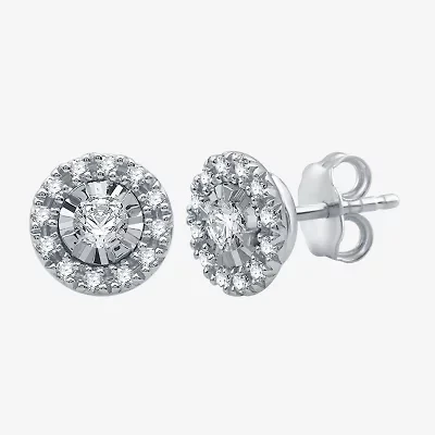 Ever Star (G / Si2-Si3) Womens 1 CT. T.W. Lab Grown White Diamond 10K White Gold Round 2-pc. Jewelry Set