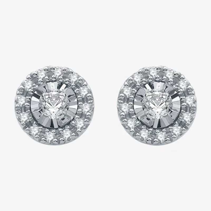 Ever Star (G / Si2-Si3) Womens 1 CT. T.W. Lab Grown White Diamond 10K White Gold Round 2-pc. Jewelry Set