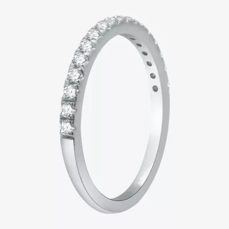 Signature By Modern Bride (H-I / I1) Womens 2 1/4 CT. T.W. Lab Grown White Diamond 10K Gold Side Stone Halo Bridal Set