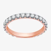 H-I / I1) Womens CT. T.W. Lab Grown White Diamond 10K Rose Gold Wedding Band