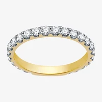 (H-I / I1) Womens 1 CT. T.W. Lab Grown White Diamond 10K Gold Eternity Wedding Band