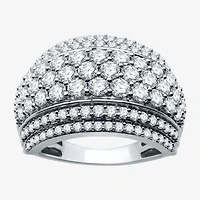(H-I / I1) Womens 3 CT. T.W. Lab Grown White Diamond 10K Gold Anniversary Band