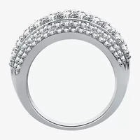 (H-I / I1) Womens 3 CT. T.W. Lab Grown White Diamond 10K Gold Anniversary Band