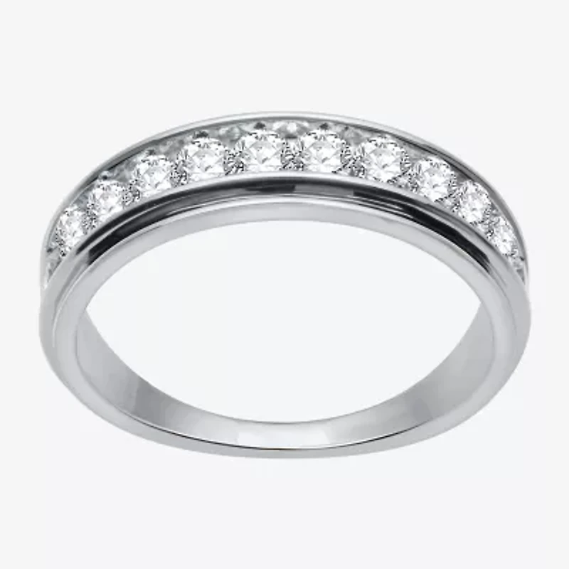 (H-I / I1) 1 CT. T.W. Lab Grown White Diamond 10K Gold Wedding Band