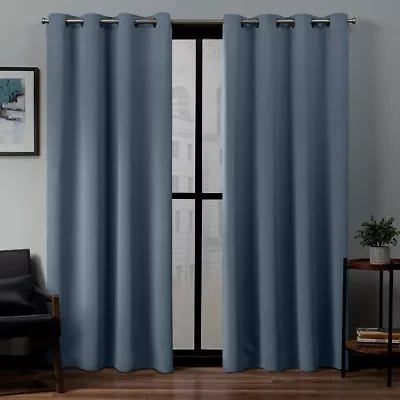 Exclusive Home Curtains Sateen Grommet Top Blackout Set of 2 Curtain Panel
