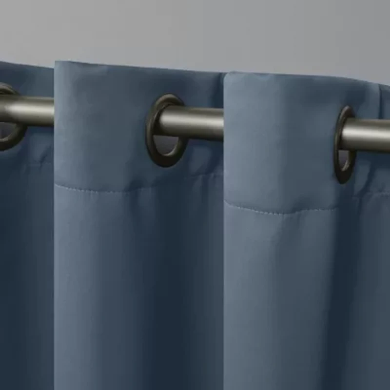 Exclusive Home Curtains Sateen Grommet Top Blackout Set of 2 Curtain Panel