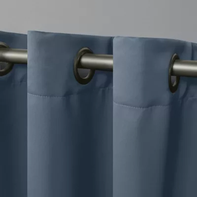 Exclusive Home Curtains Sateen Grommet Top Blackout Set of 2 Curtain Panel