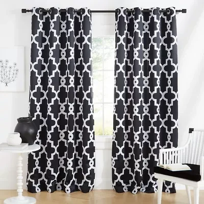 Exclusive Home Curtains Ironwork Grommet Top Energy Saving Blackout Set of 2 Curtain Panel