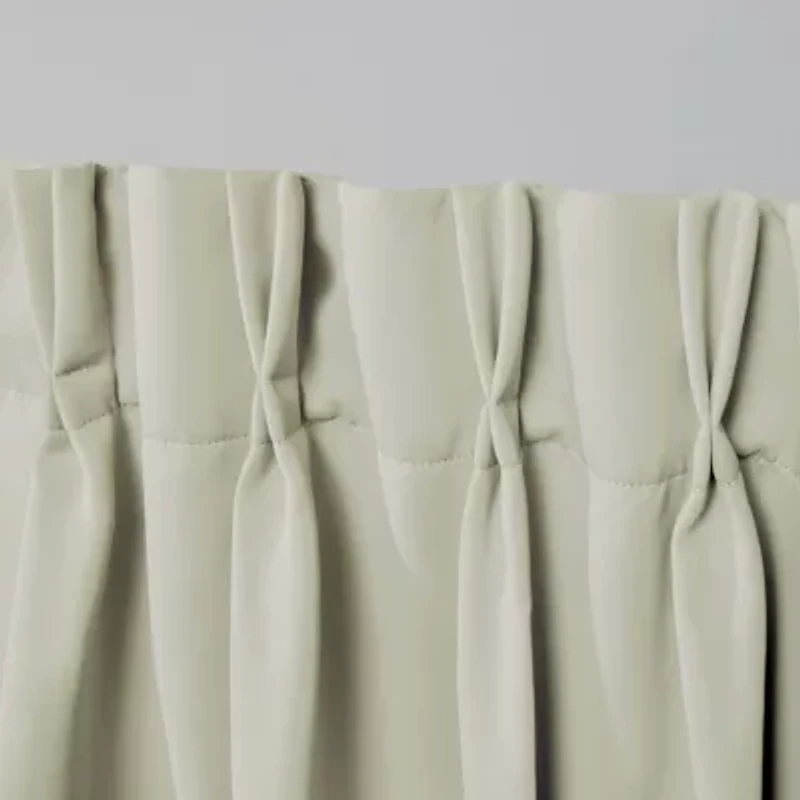 Exclusive Home Curtains Sateen Pinch Pleat Energy Saving Blackout Set of 2 Curtain Panel
