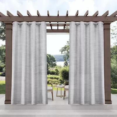 Exclusive Home Curtains Miami Grommet Top Light-Filtering Set of 2 Outdoor Curtain Panel