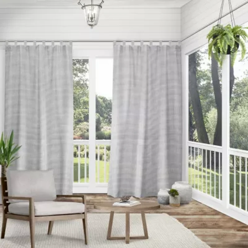 Exclusive Home Curtains Miami Tab Top Light-Filtering Set of 2 Outdoor Curtain Panel