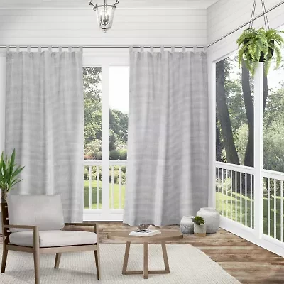 Exclusive Home Curtains Miami Tab Top Light-Filtering Set of 2 Outdoor Curtain Panel