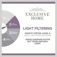 Exclusive Home Curtains Miami Tab Top Light-Filtering Set of 2 Outdoor Curtain Panel