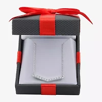 Yes, Please! Womens Diamond Sterling Silver 18 Inch Chevron Necklace