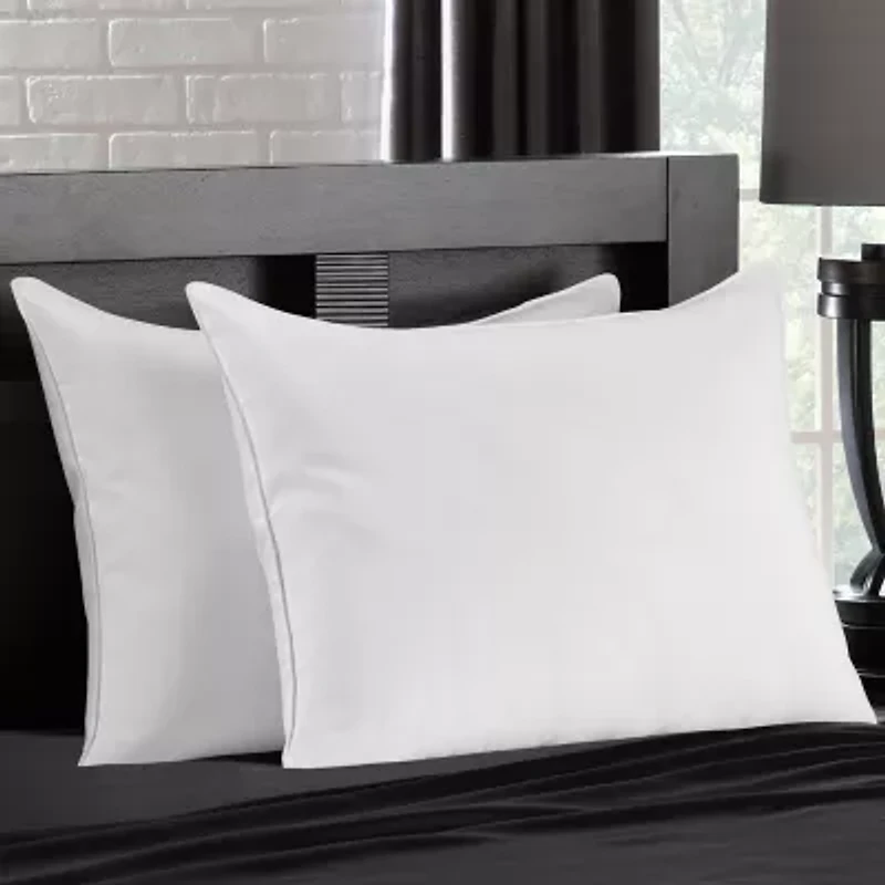 Ella Jayne Signature Plush Medium Density Allergy-Resistant Down Alternative Pillow, Set of 2