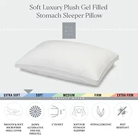 Ella Jayne Gussetted Soft Plush Down Alternative Stomach Sleeper Pillow