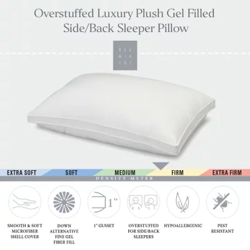 Ella Jayne Gussetted Firm Plush Down Alternative Side/Back Sleeper Pillow