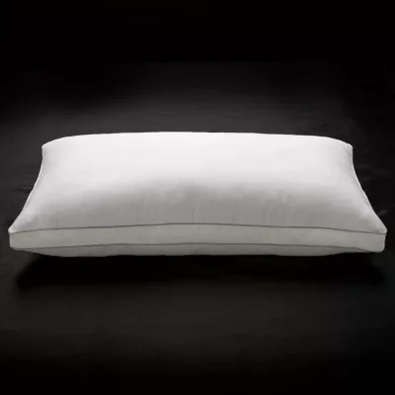 Ella Jayne Cotton Mesh Gusseted Shell Medium Density Memory Fiber Pillow, for All Sleep Positions