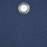 Fieldcrest Heritage Davina Intertwining Vines Grommet Top Energy Saving 100% Blackout Single Curtain Panel