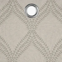 Fieldcrest Heritage Davina Intertwining Vines Grommet Top Energy Saving 100% Blackout Single Curtain Panel