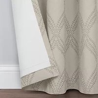 Fieldcrest Heritage Davina Intertwining Vines Grommet Top Energy Saving 100% Blackout Single Curtain Panel