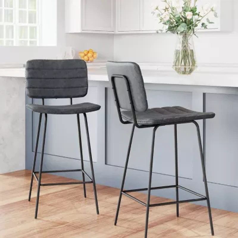 Boston 2-pc. Counter Height Upholstered Bar Stool