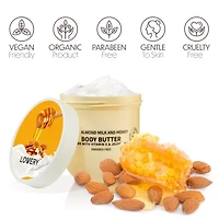 Lovery Almond Milk & Honey Body Butter - 6oz (18$ Value)