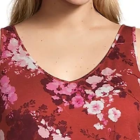 Ambrielle Womens Sleeveless 2-pc. Plus Pajama Sets