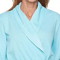 Liz Claiborne Womens Waffle 3/4 Sleeve Knee Length Robe