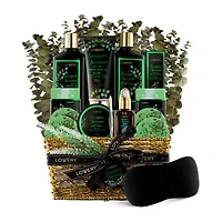 Lovery Eucalyptus Spearmint Home Bath Set - 17pc Spa Gift Basket