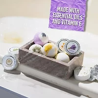 Lovery Shower Steamers And Bath Bombs Set - 11pc Aromatherapy Caddy Gift