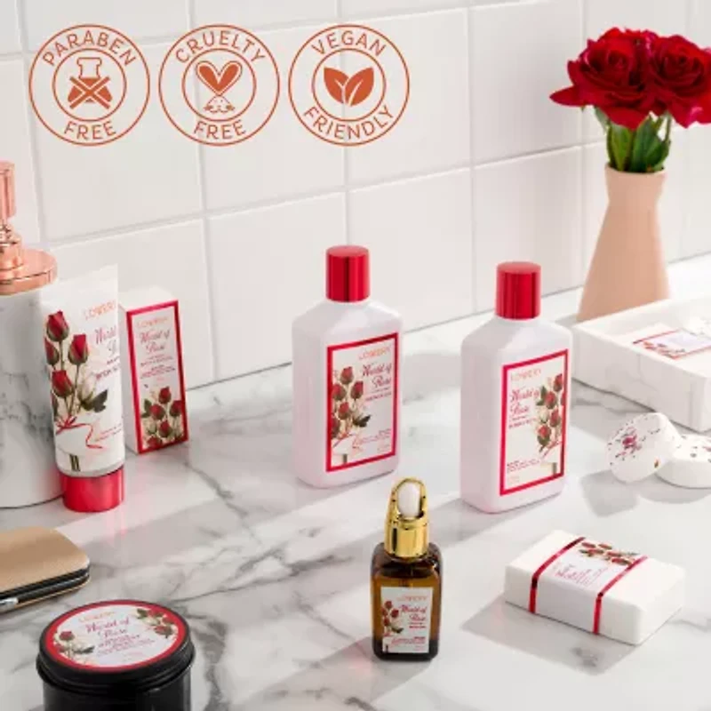 Lovery Red Rose Home Spa Basket - 35pc Bath And Body Set