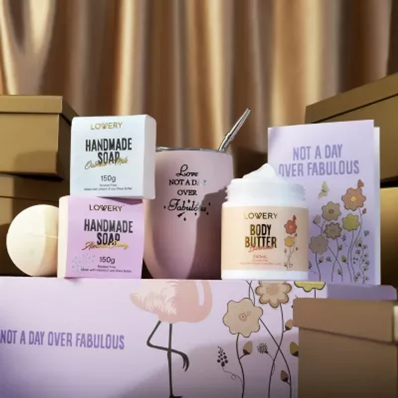 Lovery Handmade Selfcare Gift Box - 8pc Relaxing Spa Kit
