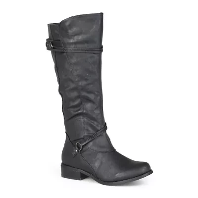 Journee Collection Womens Wide Calf Flat Heel Riding Boots