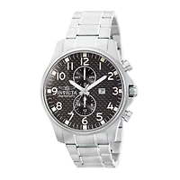 Invicta® Mens Specialty Stainless Steel Black Dial Bracelet Watch 0379