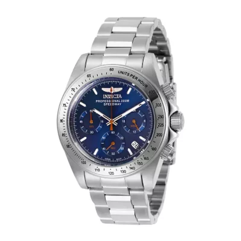 Invicta Mens Silver Tone Stainless Steel Bracelet Watch