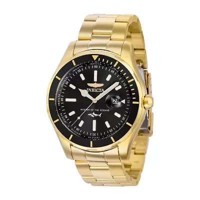 Invicta Mens Gold Tone Stainless Steel Bracelet Watch