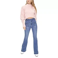 Forever 21 Juniors Womens Mock Neck Long Sleeve Pullover Sweater