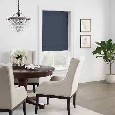 Eclipse Faux Silk Energy Saving Cordless Blackout Roman Shade