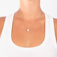 Silver Treasures Womens White Cultured Freshwater Pearl Sterling Silver 18 Inch Pendant Necklace