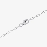Silver Treasures Womens Sterling Silver 18 Inch Paperclip Chain Necklace