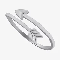 Silver Treasures Womens Sterling Arrow Bypass  Band
