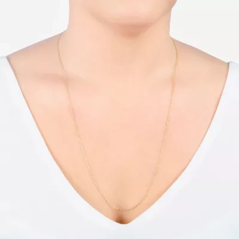 Silver Reflections 24K Gold Over Brass 18-30" Chain Necklace