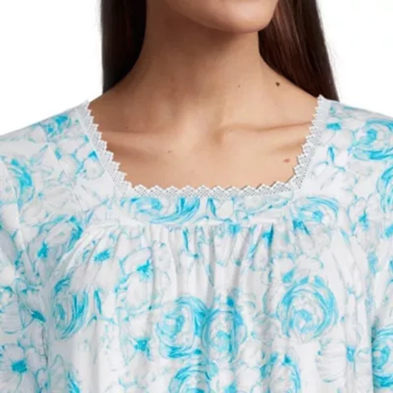Adonna Womens Square Neck Short Sleeve Nightgown
