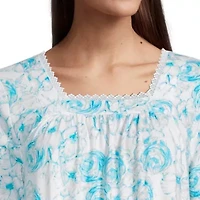 Adonna Womens Square Neck Short Sleeve Nightgown