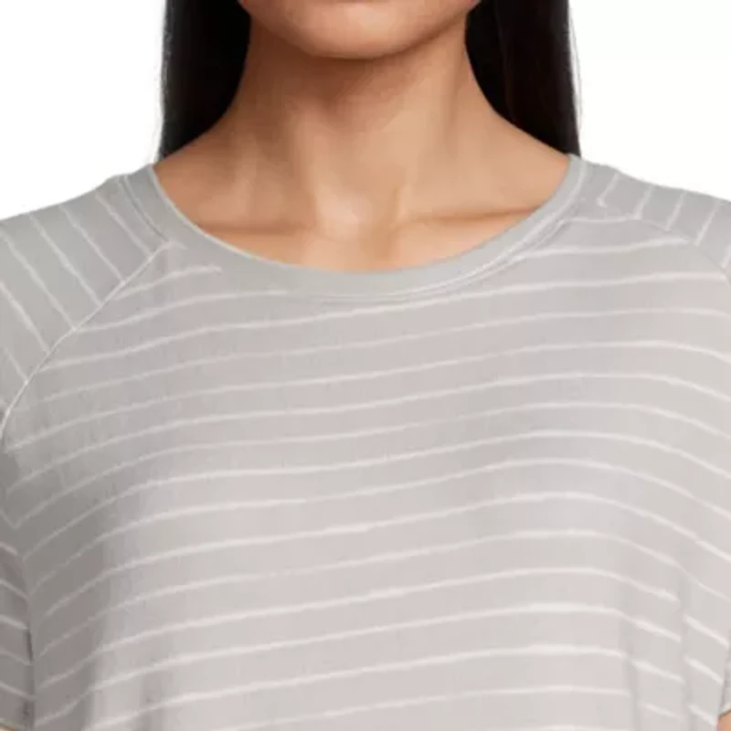 Ambrielle Womens Short Sleeve Raglan Pajama Top