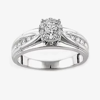 Womens 1/2 CT. T.W. Natural White Diamond 10K Gold Round Side Stone Bridal Set