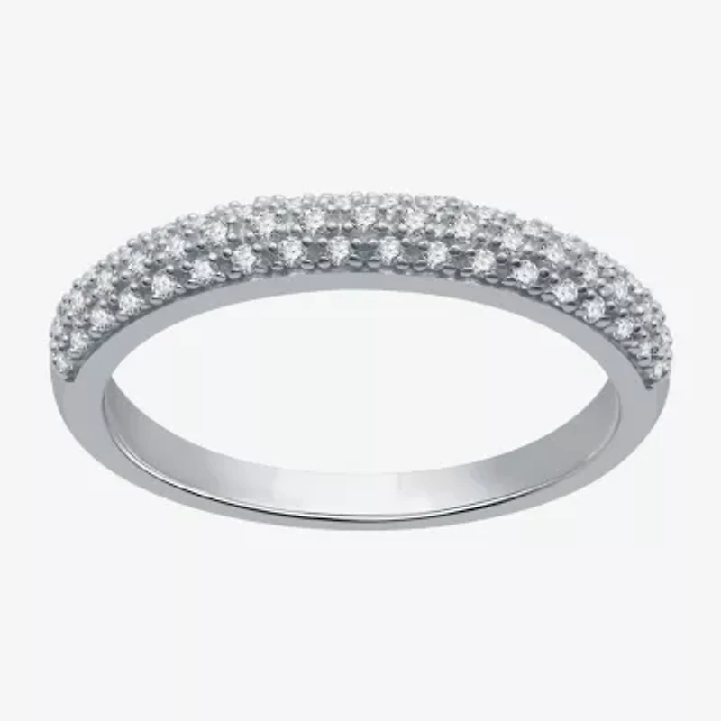 I Said Yes (H-I / I1) Womens 1/5 CT. Lab Grown White Diamond Sterling Silver Anniversary Wedding Band