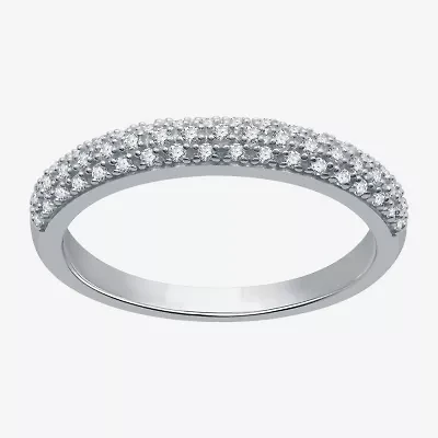 I Said Yes (H-I / I1) Womens 1/5 CT. Lab Grown White Diamond Sterling Silver Anniversary Wedding Band